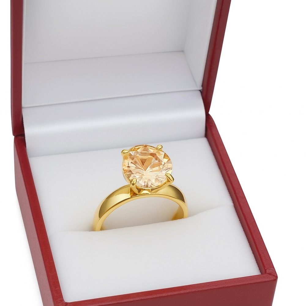 Citrine engagement ring